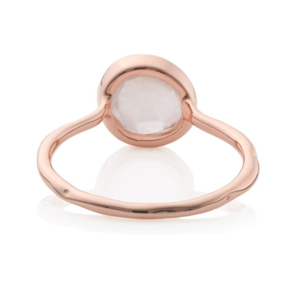 Monica Vinader Rose Gold Rose Quartz Siren Ring - Picture 3 of 6